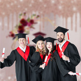 Aperturee - Glitter Pink Floral Bokeh Grad Backdrop For Photo